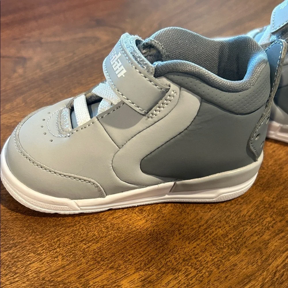 Jordan Kids Gray and White Sneakers